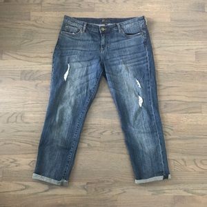 Kut From The Kloth Rolled Hem Distressed Jeans